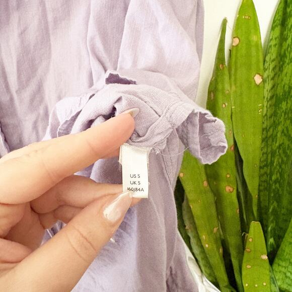 Out From Under Vera Button-Down Sleep Shirt Lavender Cotton Boxy Fit Size S - Picture 6 of 7